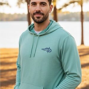 Reel Life Men's Mint Green Hoodie